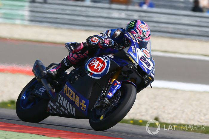 Alex Lowes, Pata Yamaha with worn tyre