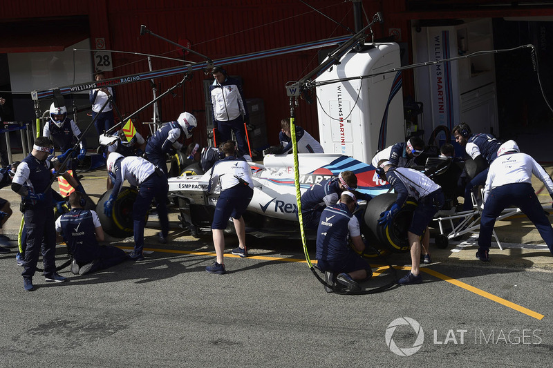 Robert Kubica, Williams FW41 pit stop