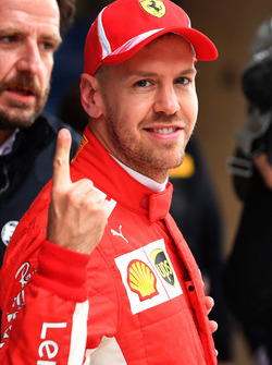 Sebastian Vettel, Ferrari celebra en parc ferme