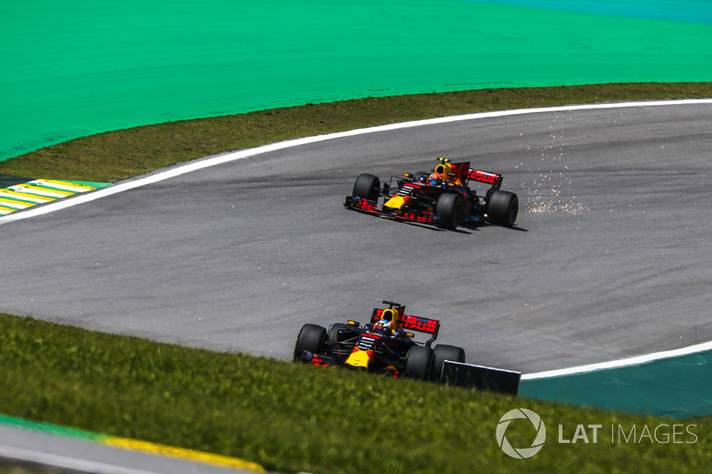 Daniel Ricciardo, Red Bull Racing RB13 and Max Verstappen, Red Bull Racing RB13