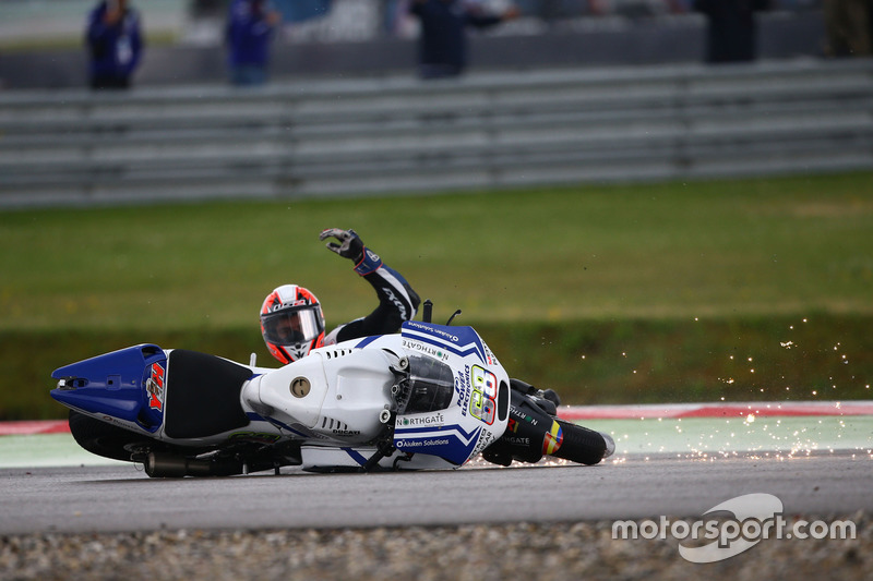 Chute de Yonny Hernandez, Aspar MotoGP Team