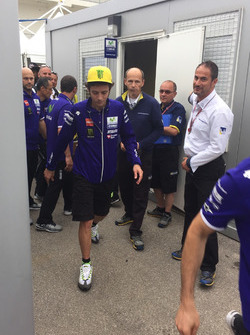 Valentino Rossi leaves COTA after speaking with Michelin