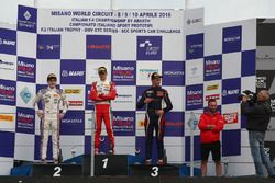 Podium Race 2: 2. Job Van Uitert. Jenzer Motorsport; 1.  Mick Schumacher, Prema Powerteam; 3. Diego 