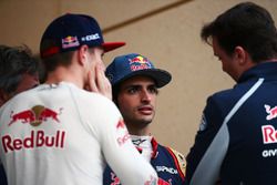 Max Verstappen, Scuderia Toro Rosso met Carlos Sainz Jr., Scuderia Toro Rosso en James Key, Scuderia