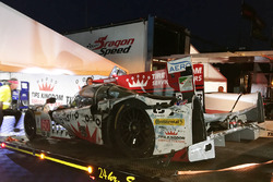 Choque del #60 Michael Shank Racing con Curb/Agajanian Ligier JS P2 Honda: John Pew, Oswaldo Negri,