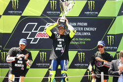 Podium: 1. Valentino Rossi, 2. Marc Marquez, 3. Dani Pedrosa