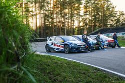 Johan Kristoffersson, Volkswagen Team Sweden, Andreas Bakkerud, Hoonigan Racing Division Ford, Sébastien Loeb, Team Peugeot Hansen