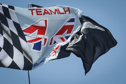 Flags for Lewis Hamilton, Mercedes AMG F1