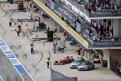 Kimi Raikkonen, Scuderia Ferrari SF16-H parks up in the pit lane