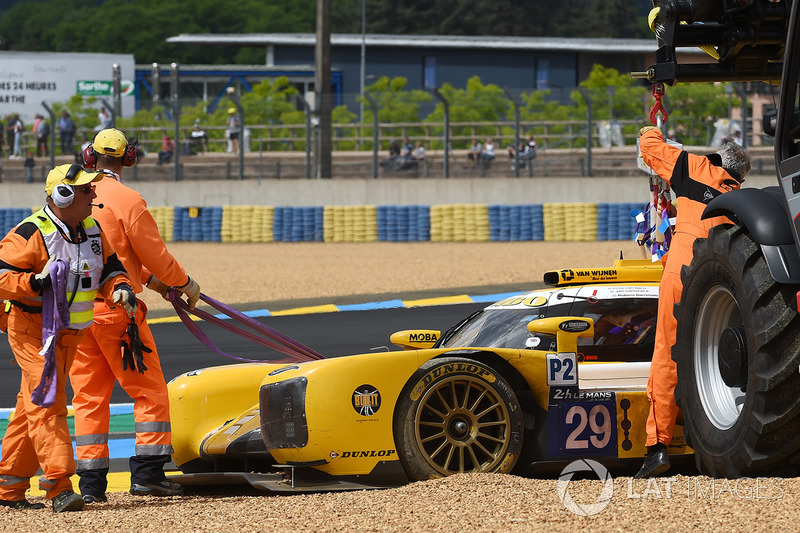 #29 Racing Team Nederland Dallara P217 Gibson: Frits van Eerd in the gravel trap