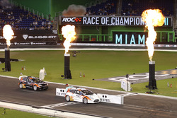 Nations cup winner Sebastian Vettel in a RX Supercar Lite crossed the finish line