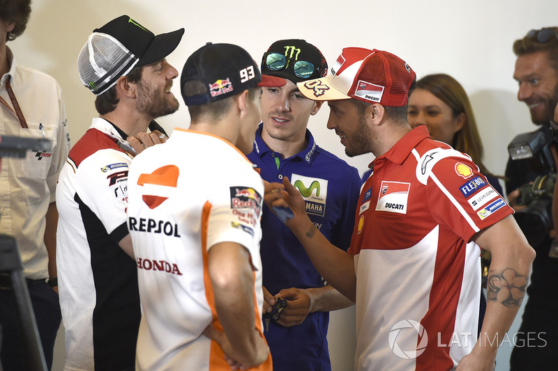 Maverick Viñales, Yamaha Factory Racing, Cal Crutchlow, Team LCR Honda, Marc Marquez, Repsol Honda Team, Andrea Dovizioso, Ducati Team
