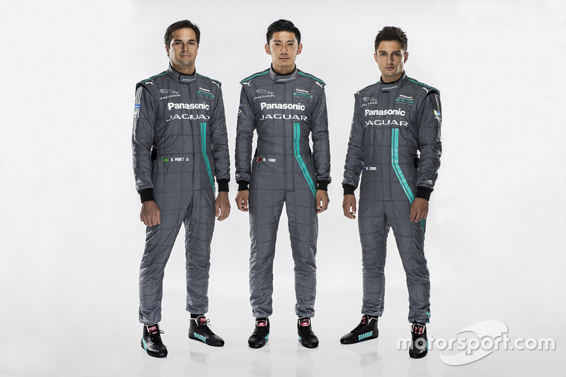 Mitch Evans, Nelson Piquet Jr, Ho-Pin Tung, Jaguar Racing