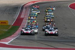 Partenza: #1 Porsche Team Porsche 919 Hybrid: Neel Jani, Andre Lotterer, Nick Tandy al comando