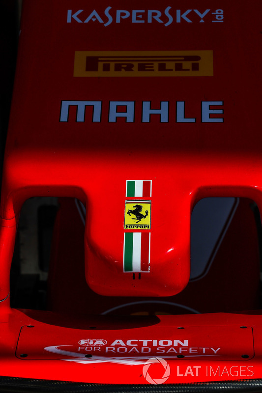 Detalle de la nariz del Ferrari SF70-H