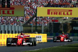Race winner Sebastian Vettel, Ferrari SF70-H, second place Kimi Raikkonen, Ferrari SF70-H