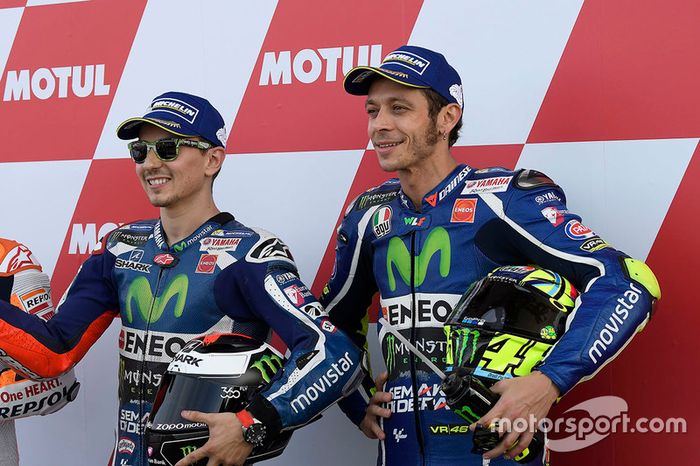 Pole. Jorge Lorenzo, Yamaha Factory Racing, tercero, Valentino Rossi, Yamaha Factory Racing