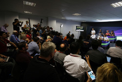 The FIA Press Conference (from back row (L to R)): Daniel Ricciardo, Red Bull Racing; Sebastian Vett