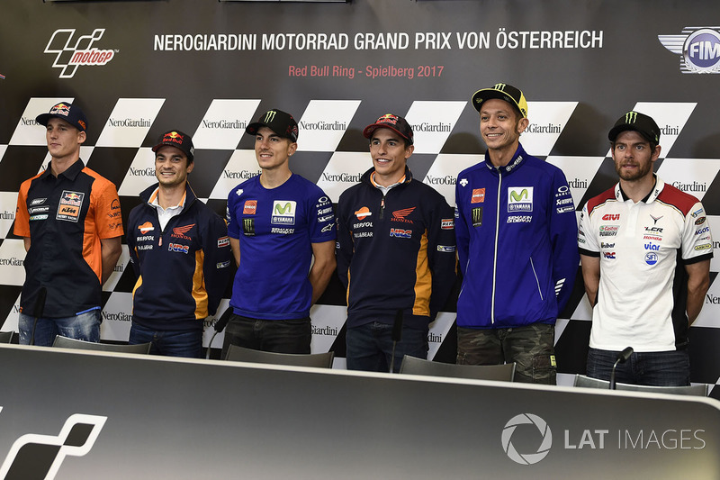 Press conference: Pol Espargaro, Red Bull KTM Factory Racing, Dani Pedrosa, Repsol Honda Team, Maverick Viñales, Yamaha Factory Racing, Marc Marquez, Repsol Honda Team, Valentino Rossi, Yamaha Factory Racing, Cal Crutchlow, Team LCR Honda