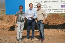 Walter Sciacca, direttore generale del circuito, Alex Caffi, ex Formula 1, e Marco Lucchinelli