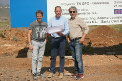 Walter Sciacca, direttore generale del circuito, Alex Caffi, ex Formula 1, e Marco Lucchinelli