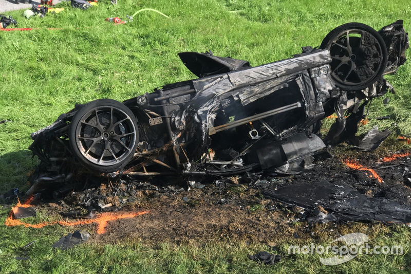 Crashed Rimac Concept One driven by Richard Hammond
