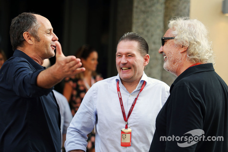 Gerhard Berger,  Jos Verstappen y Flavio Briatore