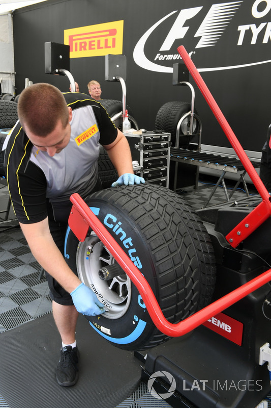 Pirelli tyre preparation area