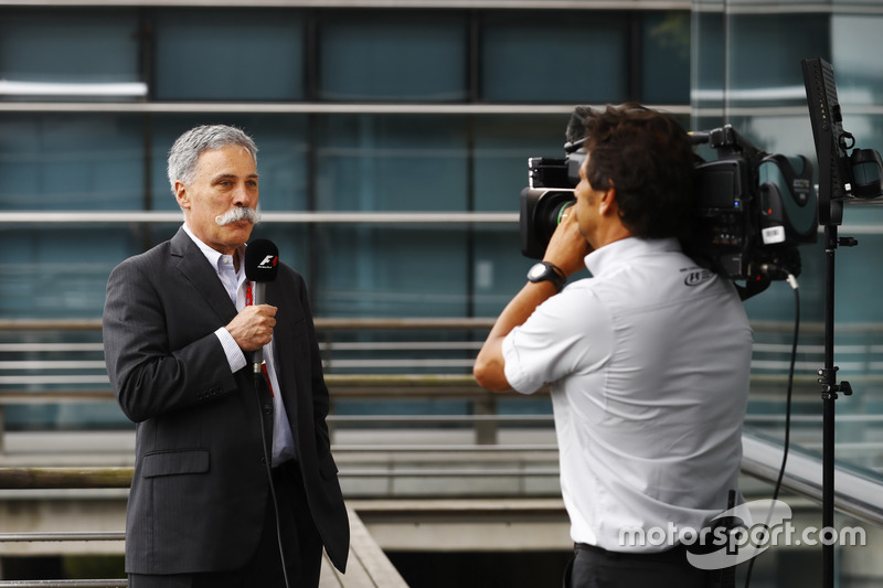 Chase Carey, CEO of Formula One Group, gives an interview