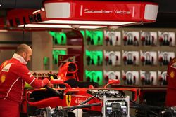 Ferrari SF70-H in the garage