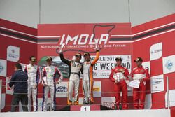 Gara 1 Podio Super GT3: Venturi-Gai, Black Bull Swisse Racing, Beretta-Frassineti, Ombra Racing, Malacucelli-Cheever, Scuderia Baldini 27