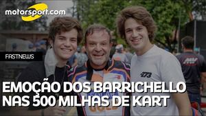 A emoção dos Barrichello no kart