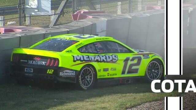Early Spin Into Barriers For Ryan Blaney In Saturday Practice Nascar Cup Videos