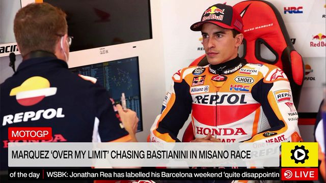MotoGP: Marquez says he over his limit chasing Bastianini in Misano MotoGP race
