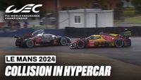 24h Le Mans 2024 - kolizja hipersamochodów
