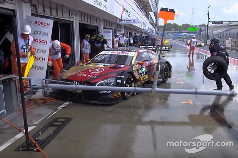 Видео: аварии на пит-лейне, после которых остановили гонку DTM
