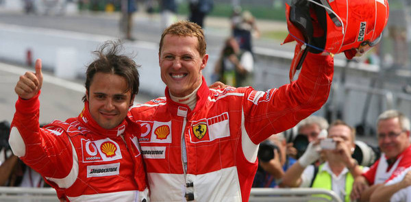 Schumacher leads Ferrari one-two at German GP