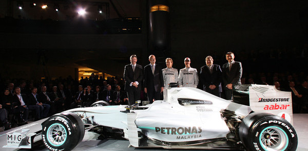 Mercedes Petronas showcase drivers in Stuttgart