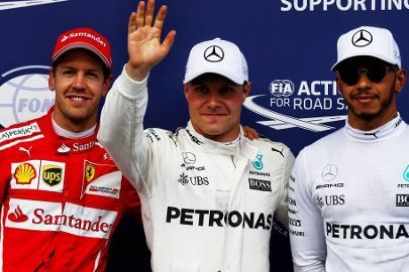 Bottas P1, Hamilton P8