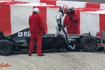 Nakajima weer in orde na crash Barcelona