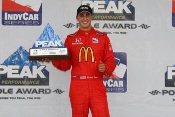 Rahal pakt pole-position in Kansas, Doornbos vierde