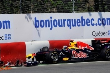 Rosberg claimt snelste tijd, Vettel crasht