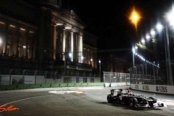 Williams kent moeilijke race in Singapore