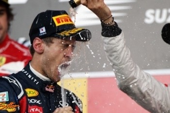 Vettel verovert tweede wereldtitel, Button wint in Japan