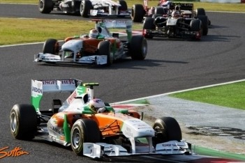 Force India buiten de punten op Suzuka