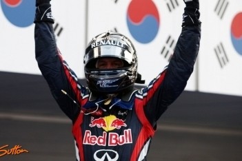 Vettel wint in Korea, constructeurstitel voor Red Bull