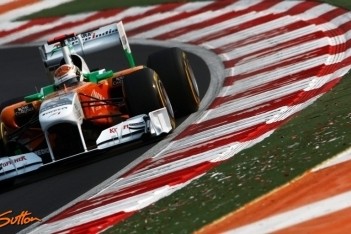 Force India pakt twee punten in thuisrace
