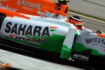 Force India beleeft weing enerverende vrijdag