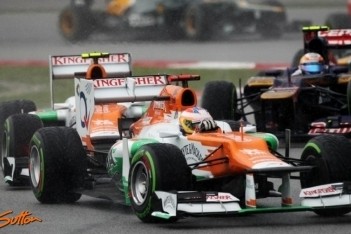 Force India met beide wagens in de punten