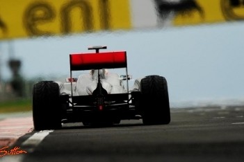 DRS-zone op Hungaroring op start-finish